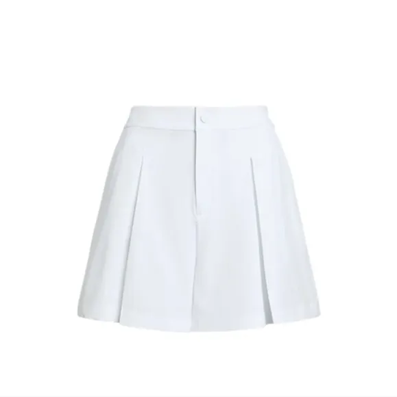RLX Ralph Lauren Womens Shorts Size Large White Wide Leg Pleated Performance New