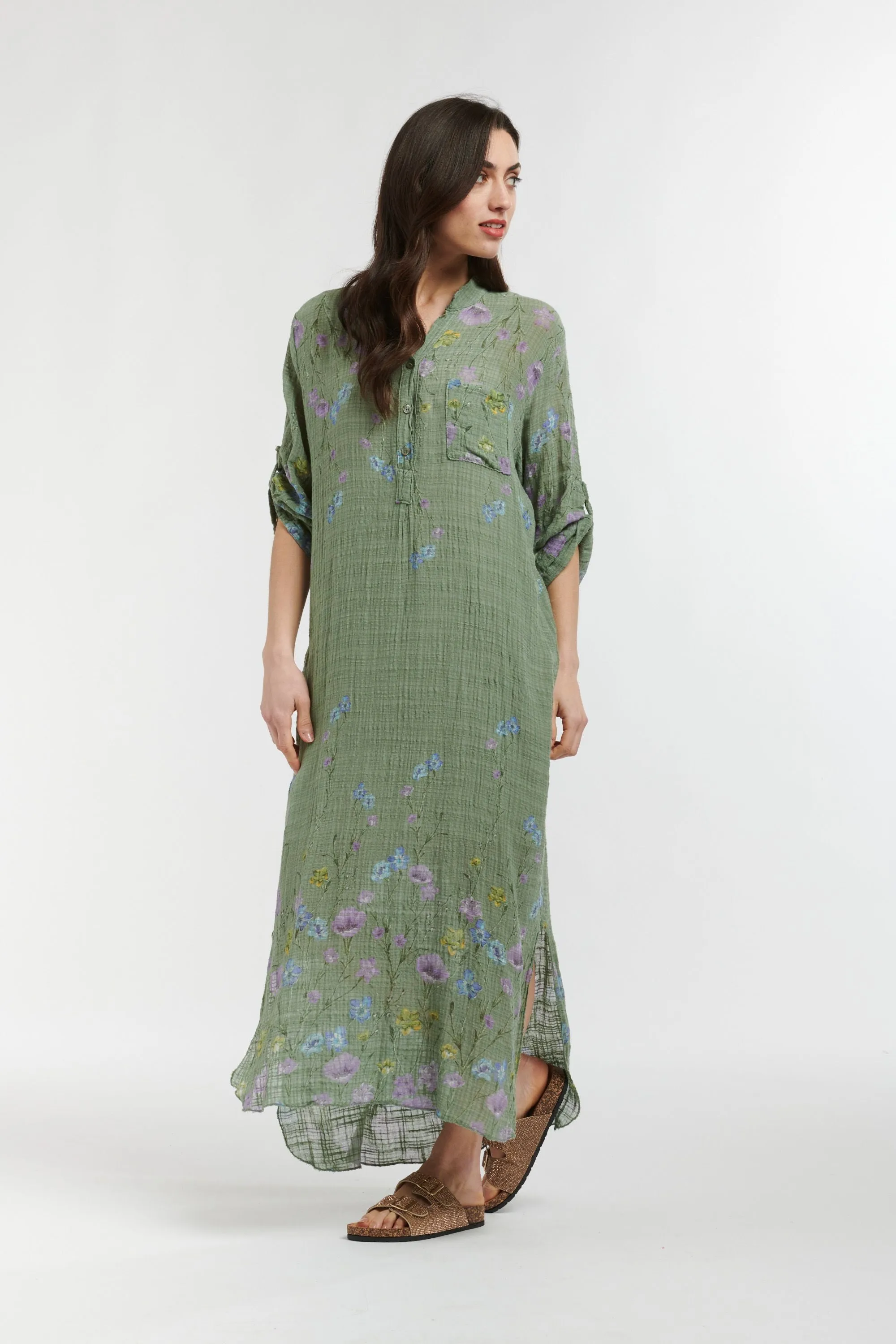 Rodeo Floral Dress - Khaki