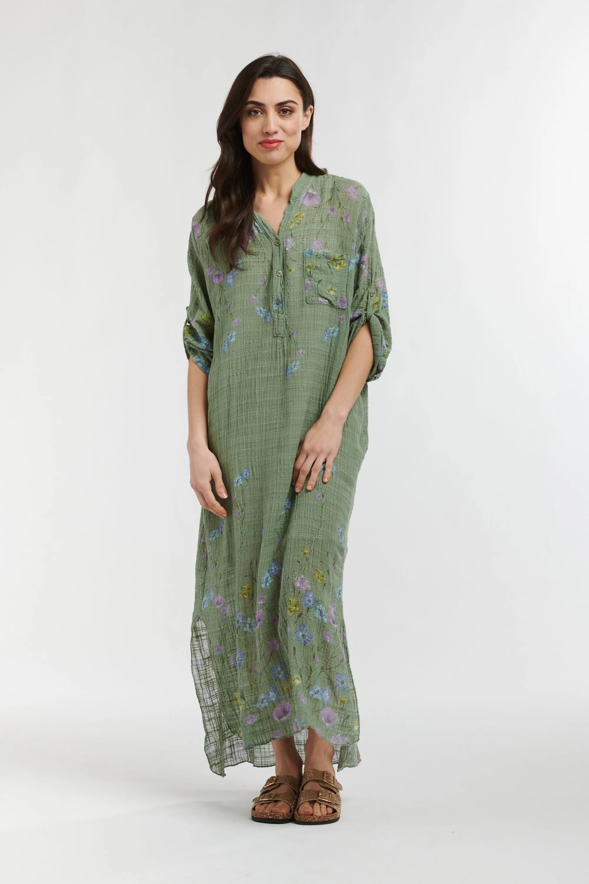 Rodeo Floral Dress - Khaki