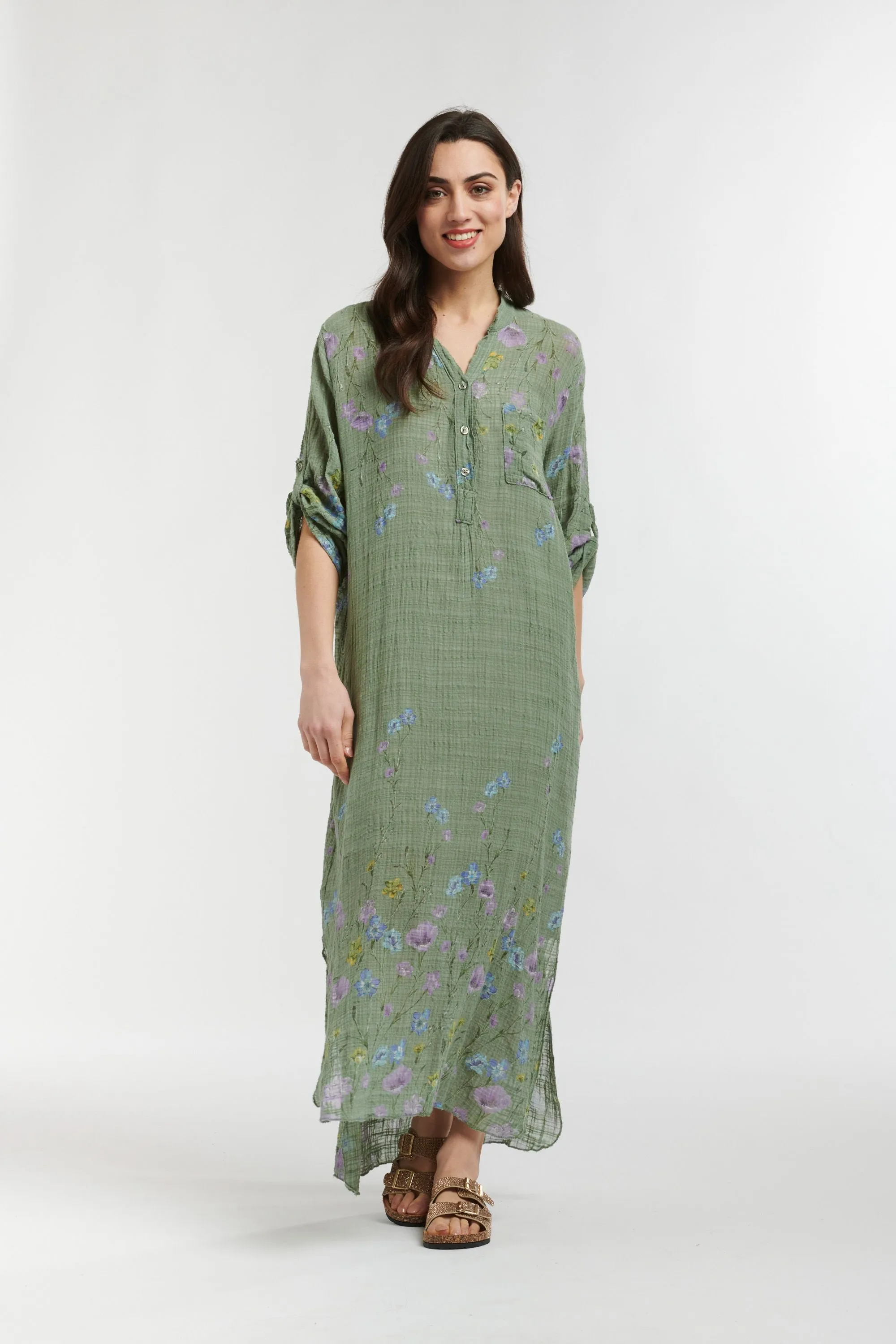 Rodeo Floral Dress - Khaki