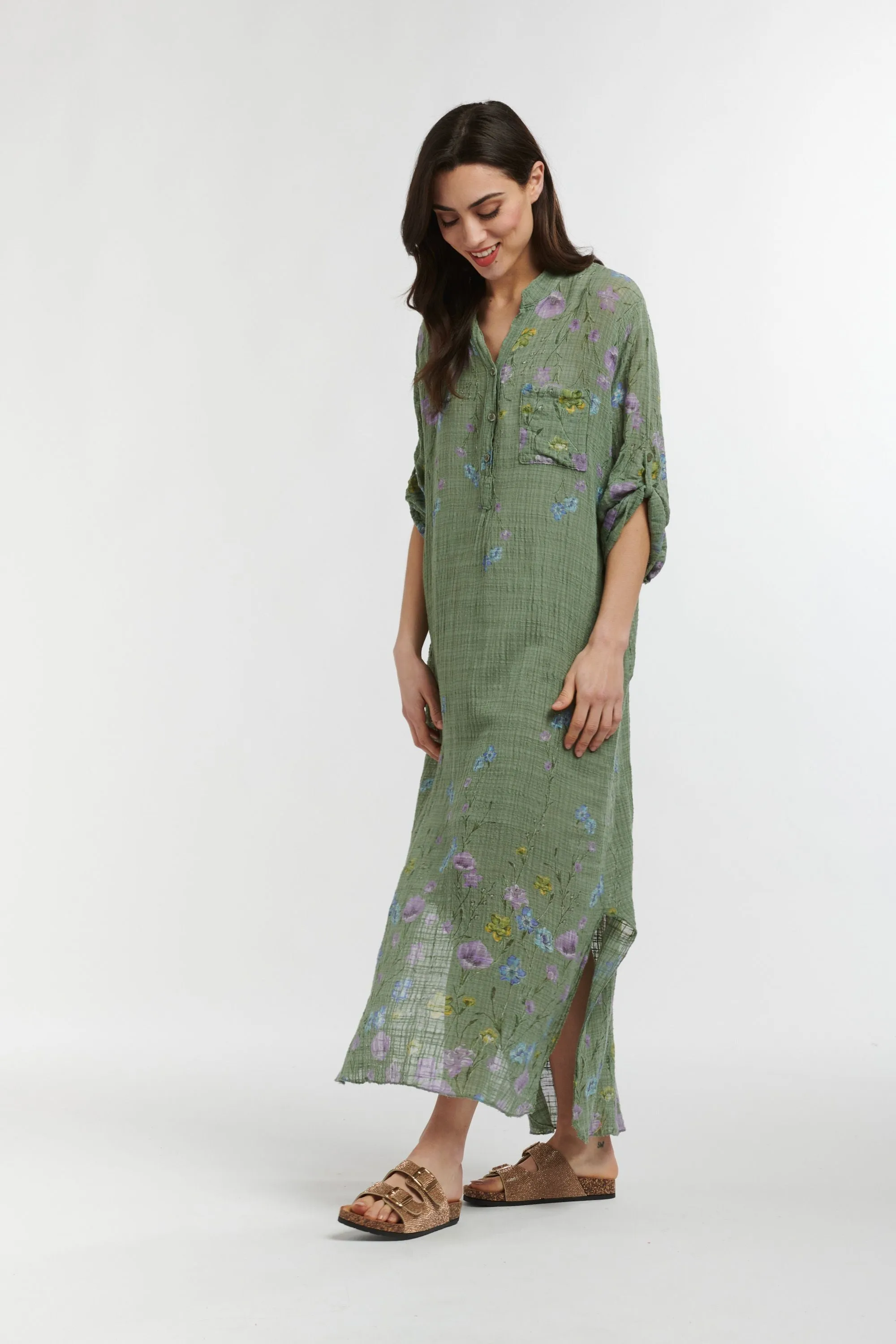 Rodeo Floral Dress - Khaki