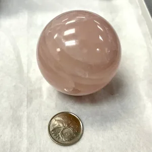 Rose Quartz Sphere 2" with Banding