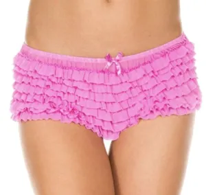 Ruffle Tanga Shorts Neon Pink