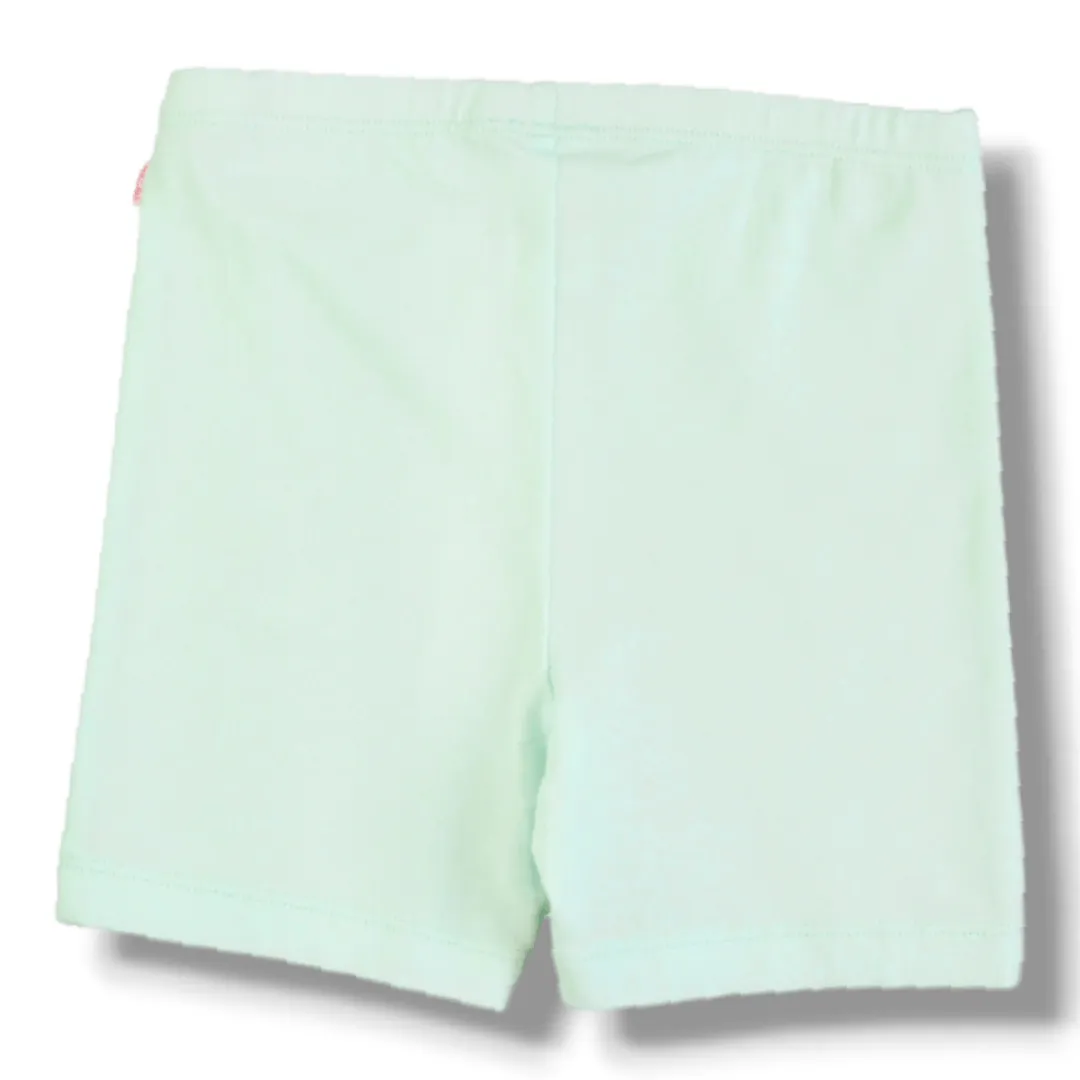 RuffleButts | Mint Girls Knit Playground Shorts