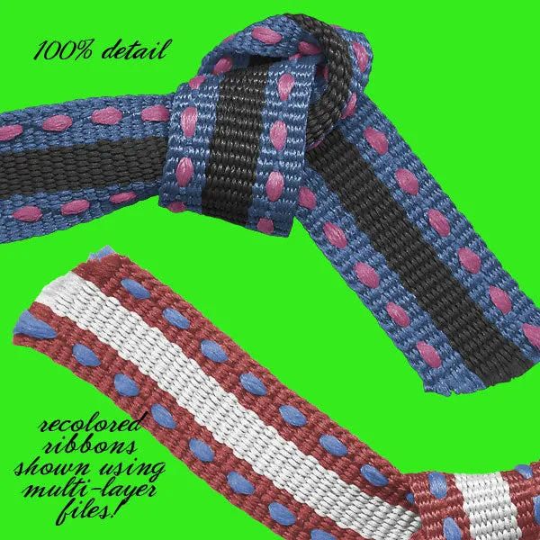 Saddle Stitch Ribbons in Layers