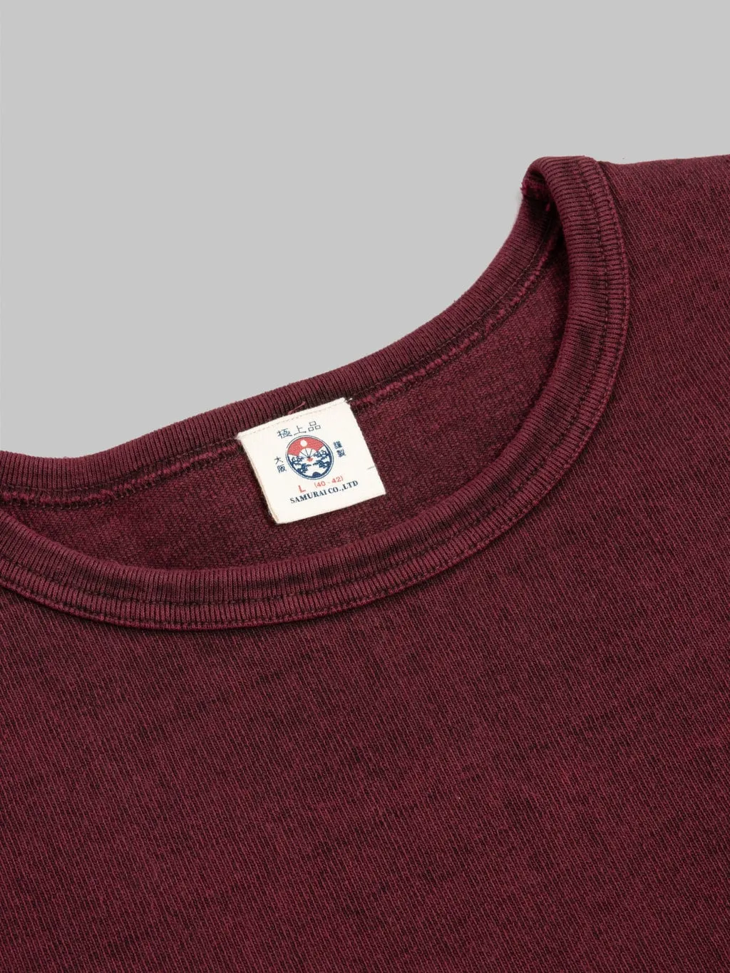 Samurai Jeans SJST-TW01 15.7oz Extra Heavy T-shirt Wine