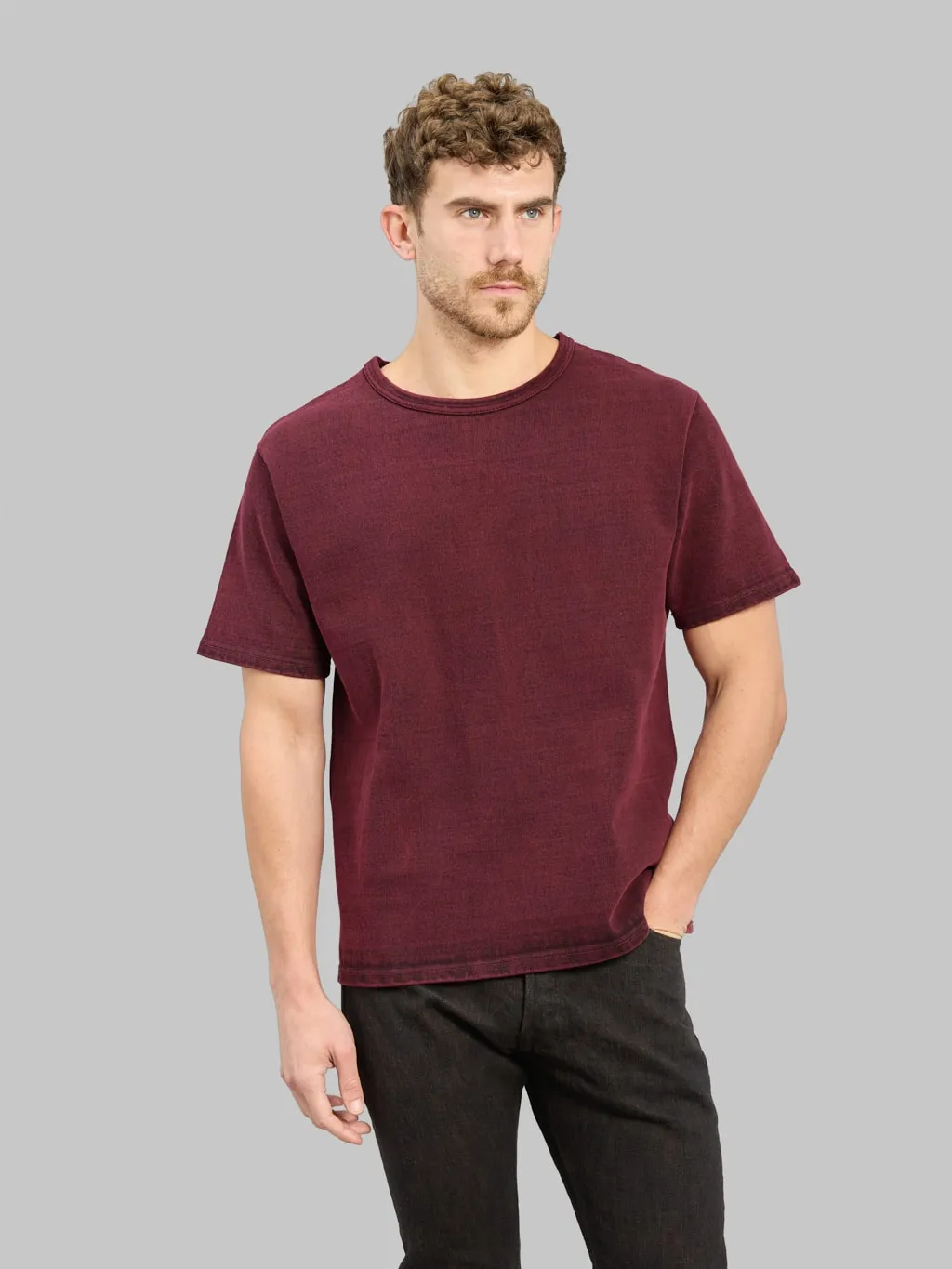 Samurai Jeans SJST-TW01 15.7oz Extra Heavy T-shirt Wine