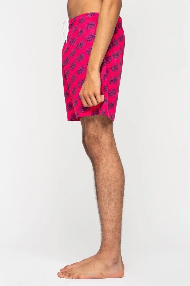 Santa Cruz Shorts Broken Dot Swimshort - Hot Pink