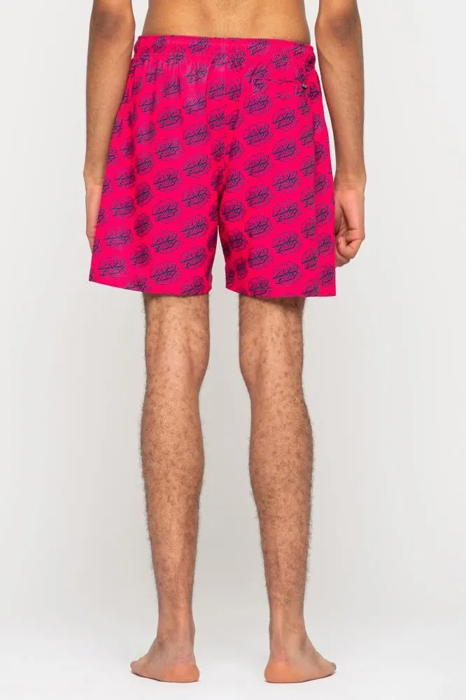 Santa Cruz Shorts Broken Dot Swimshort - Hot Pink