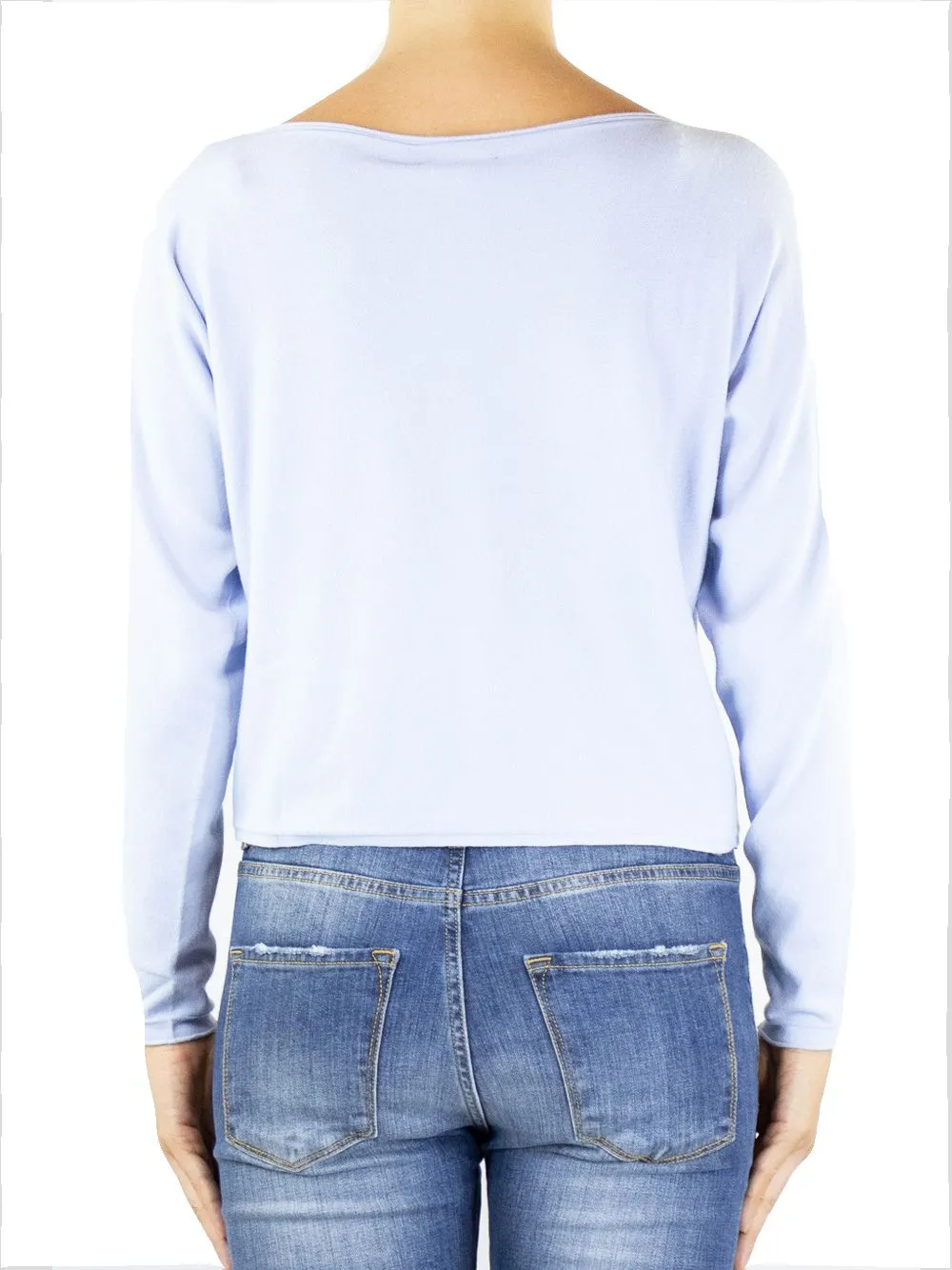 Scollo Barca Cropped - Azzurro
