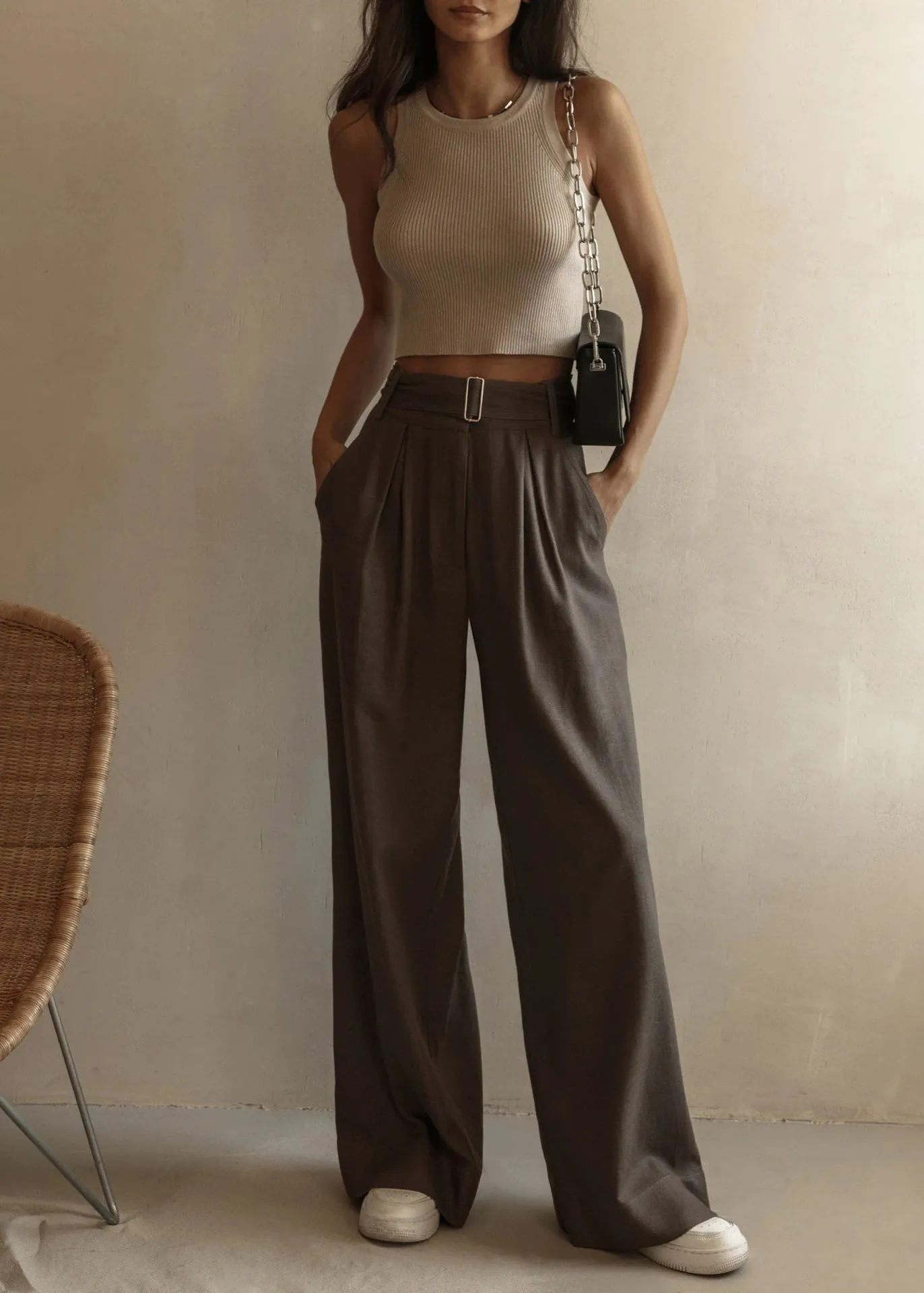 Sculpted Ease - Ribbed Knit Sleeveless Tank