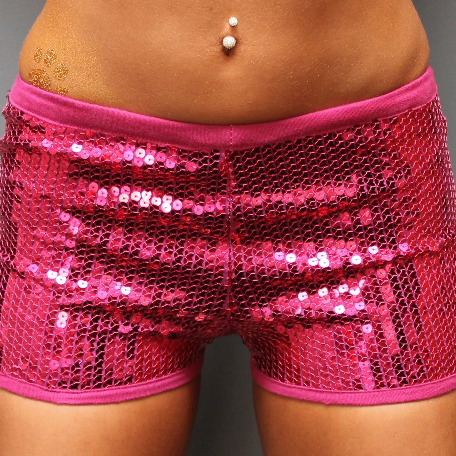 Sequin Shorts - Hot Pink