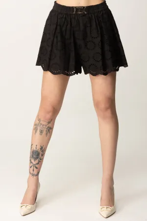 Shorts In Sangallo con Cintura Gioiello