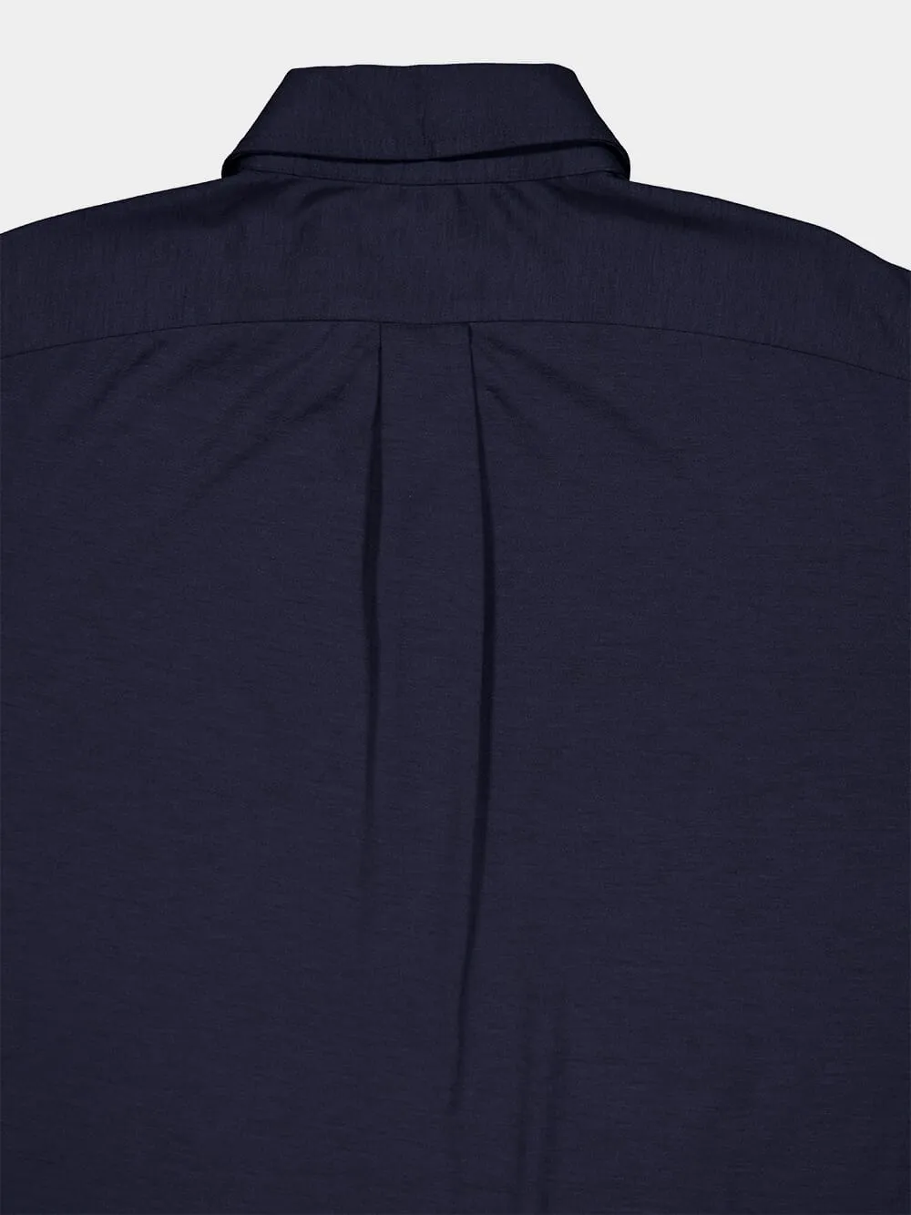 Silk-Cotton Blend Blue Shirt