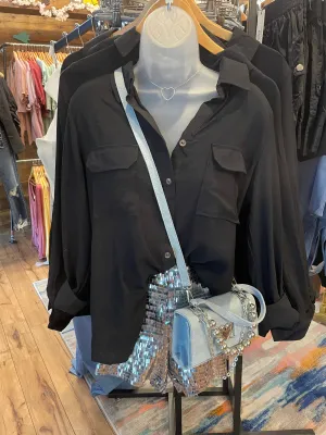 Silver Disco Shorts