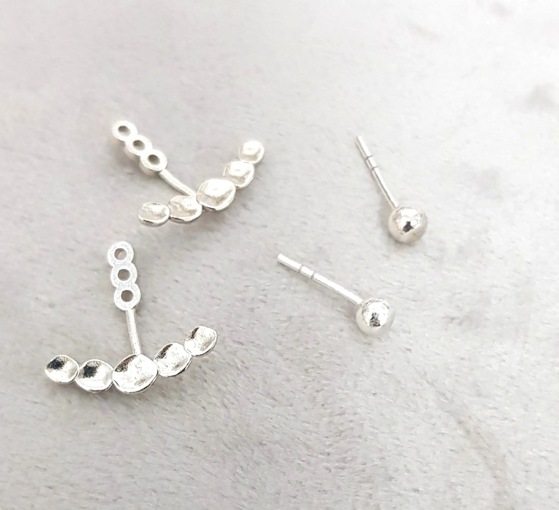 Silver Grace: Versatile Ear Jacket Earrings