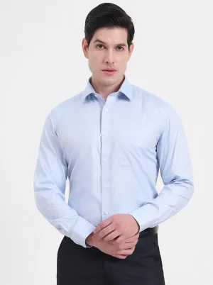 Sky Blue Solid Regular Fit Formal Shirt | JadeBlue