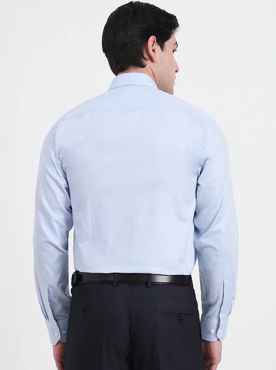 Sky Blue Solid Regular Fit Formal Shirt | JadeBlue