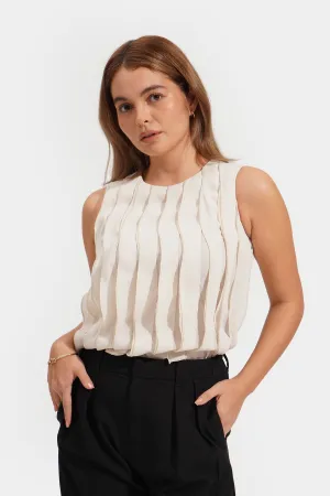 Sleeveless Frill Top