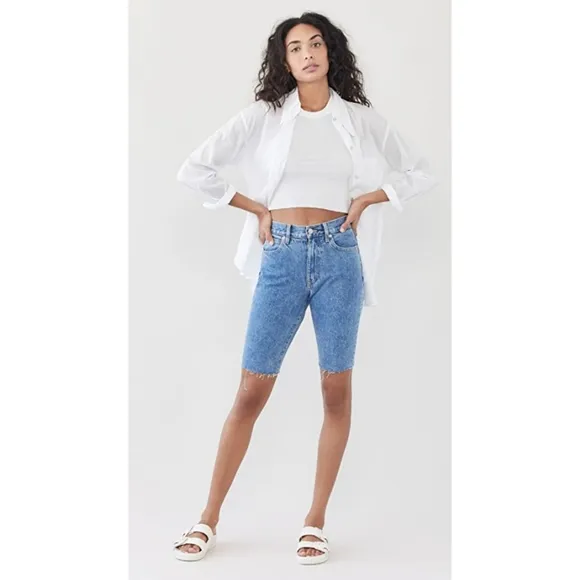 SLVRLAKE | Beatnik Denim Shorts in Pacific NEW Size 26