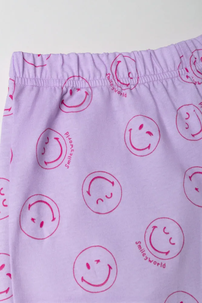 Smiley Shorty Set White