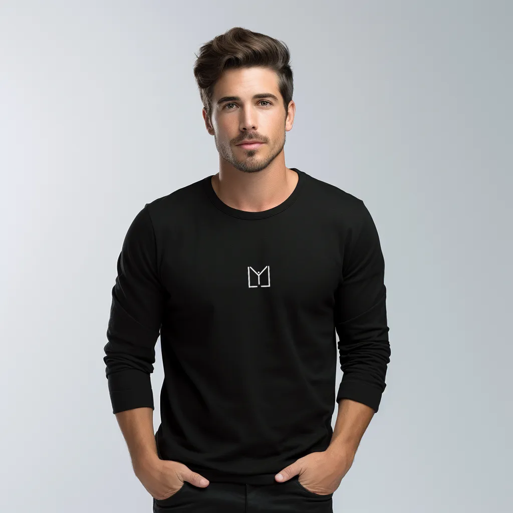 Solid black tee shirt