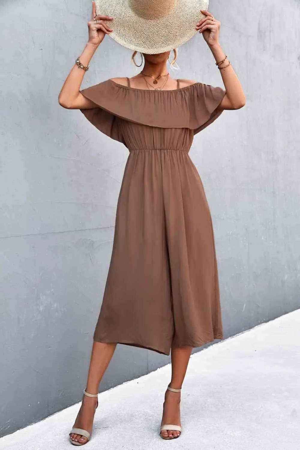 Spaghetti Strap Layered Jumpsuit