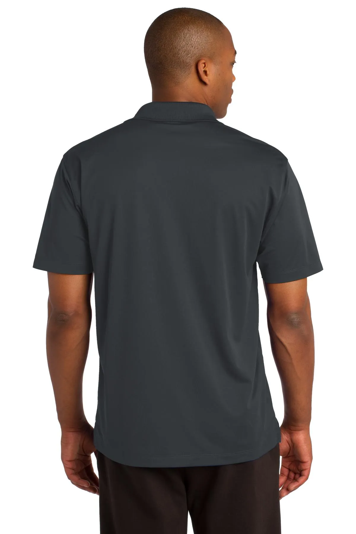 Sport-Tek Micropique Sport-Wick Pocket Polo. ST651 Iron Grey