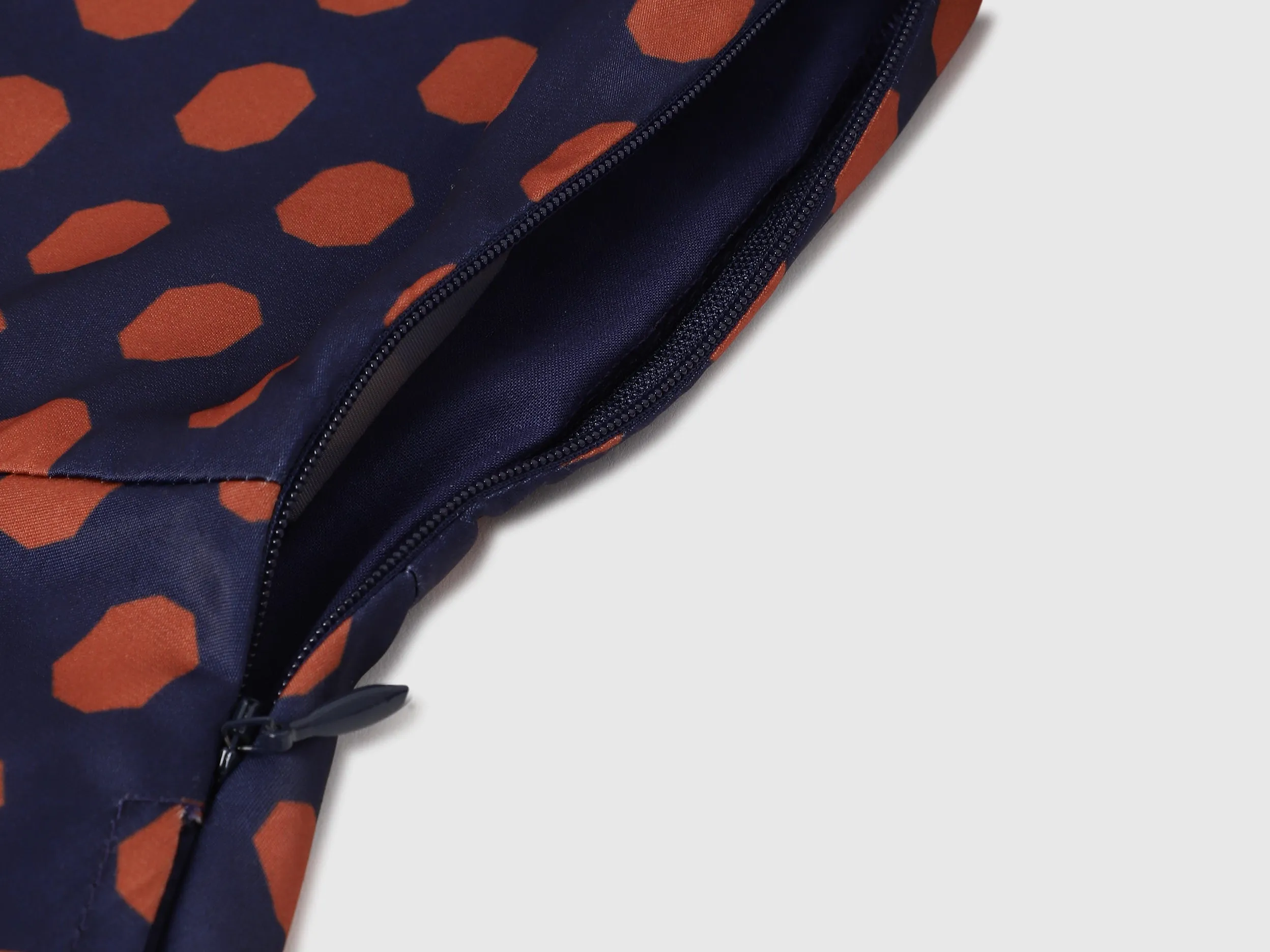Spread Collar Polka Print Dresses