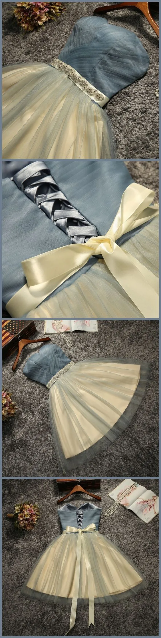 Strapless Beaded Belt Two colors Skirt Homecoming Dresses, Affordable Short Party Sweet 16 Dresses, Perfect Homecoming Cocktail Dresses, CM566