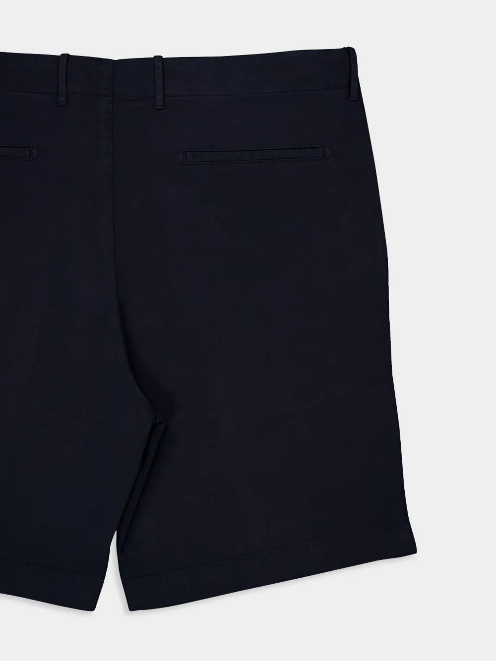 Stretch-Cotton Navy Bermuda Shorts