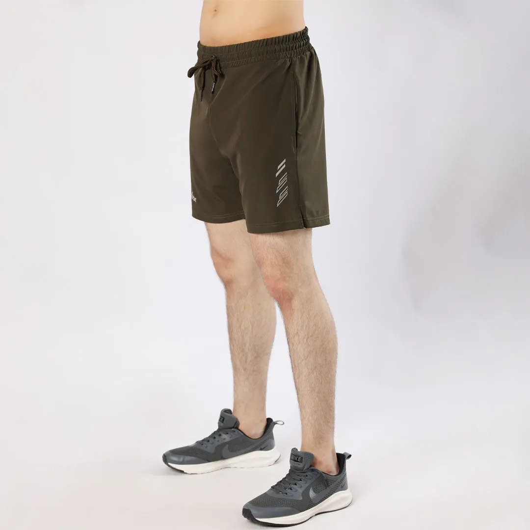 Stretch Olive-Green Shorts
