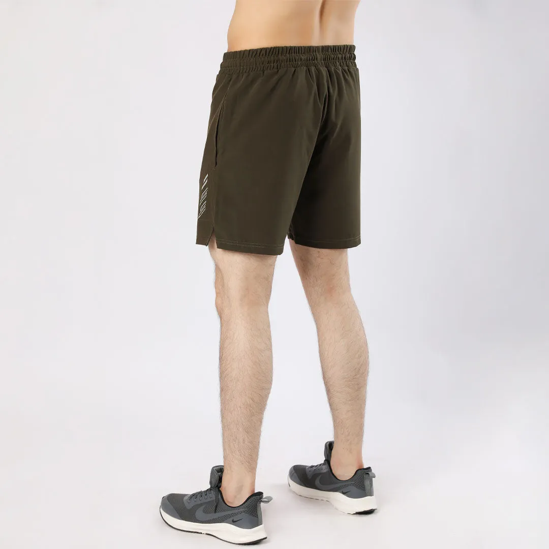 Stretch Olive-Green Shorts