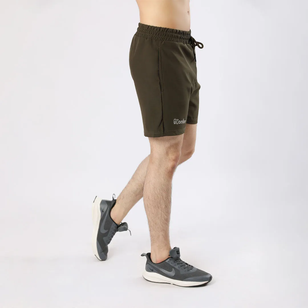 Stretch Olive-Green Shorts