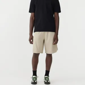 STRETCH TWILL BASKETBALL SHORT - LIGHT TAN
