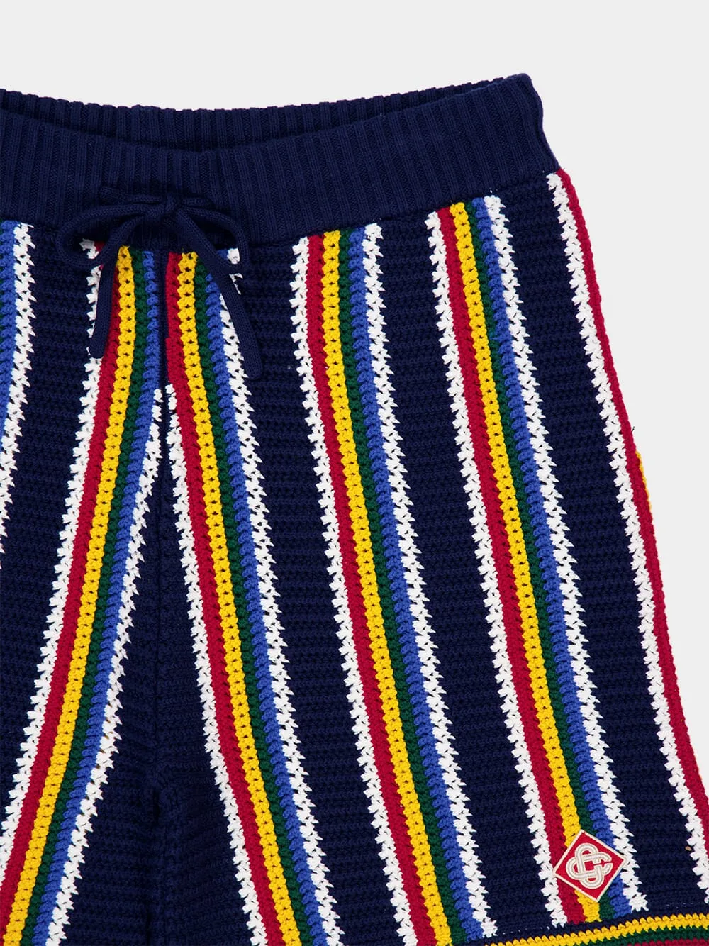 Striped Crochet Shorts