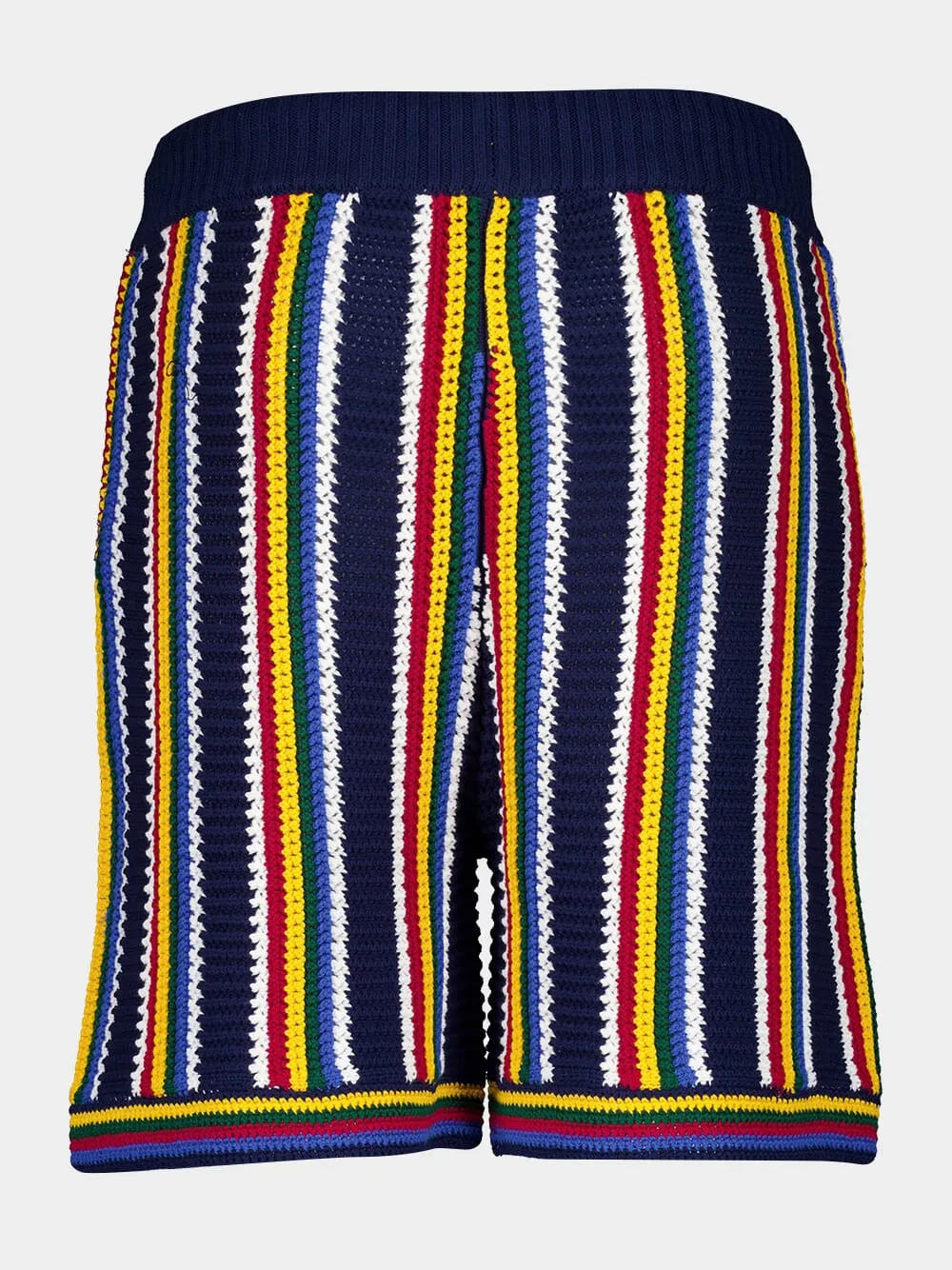 Striped Crochet Shorts