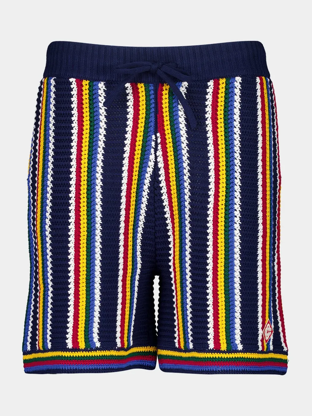 Striped Crochet Shorts