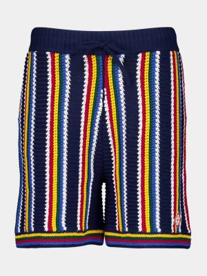 Striped Crochet Shorts