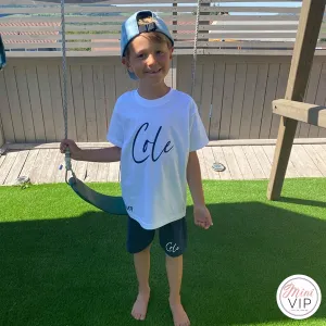 Stylistic Name - Navy Shorts & White T-Shirt Summer Set