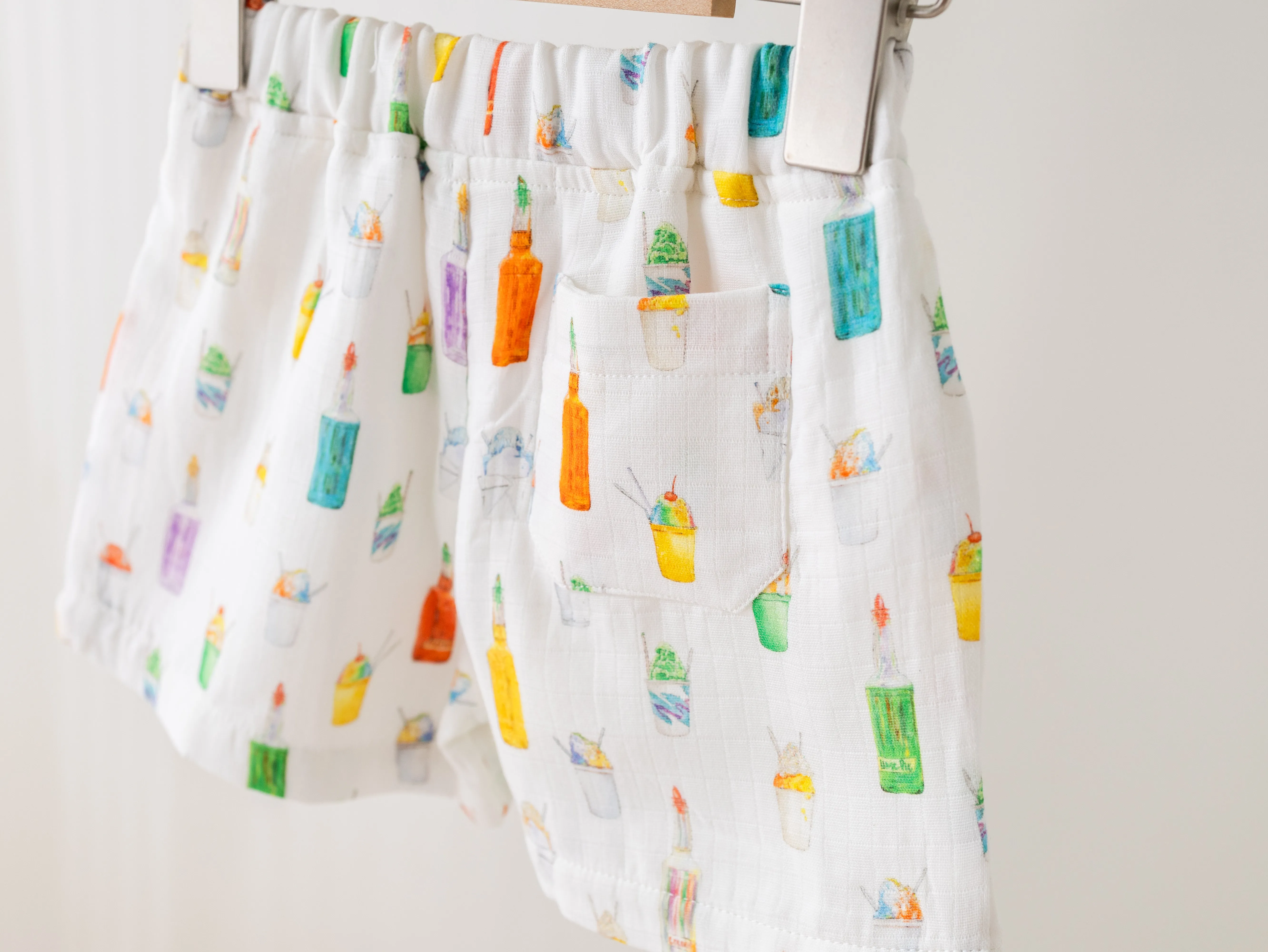 Sugar, Ice, & Everything Nice Organic Muslin Shorts
