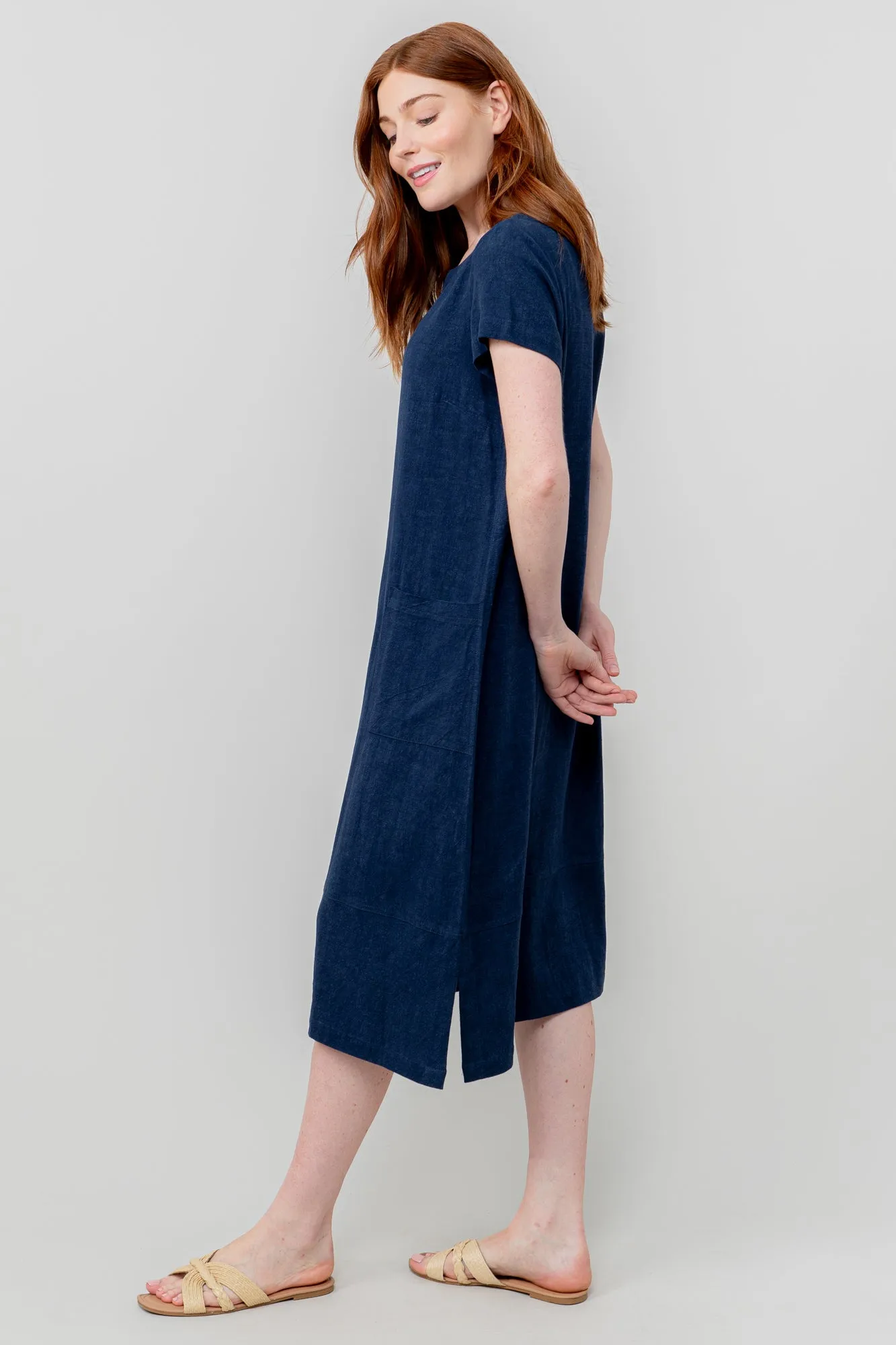 Summer Breeze Linen Blend Midi Dress
