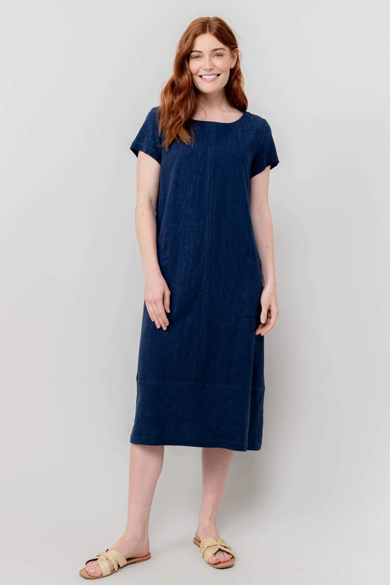 Summer Breeze Linen Blend Midi Dress