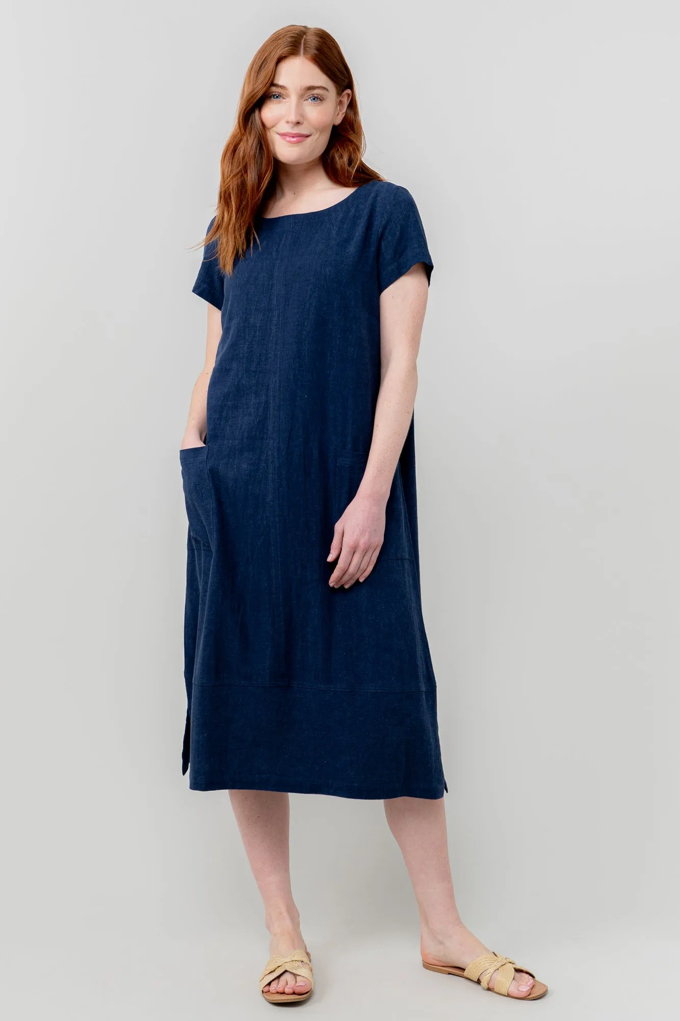 Summer Breeze Linen Blend Midi Dress