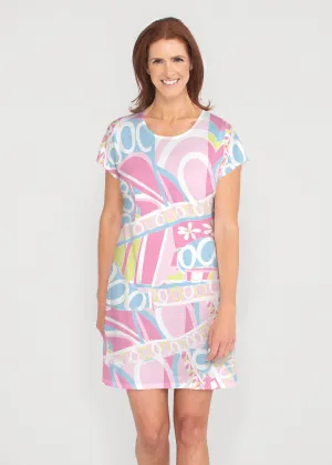 Summer O"S (8140) ~ French Terry Short Sleeve Crew Dress