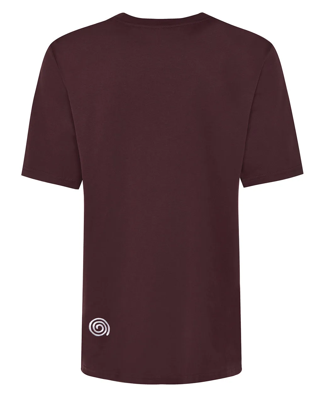 Symbols Embroidered Organic Cotton T-Shirt Burgundy
