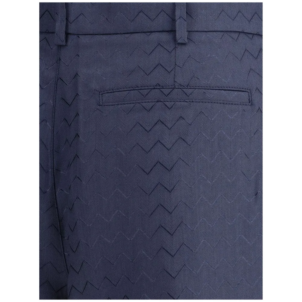 Tailored Shorts with shiny ZigZag pattern