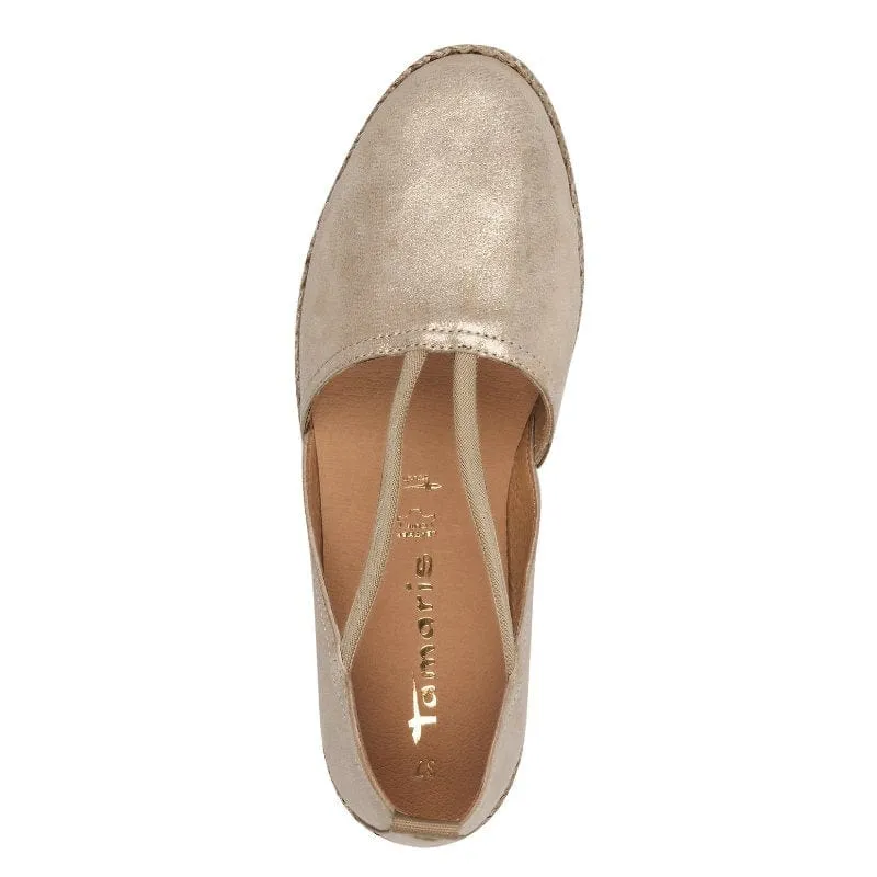 Tamaris Womens Beige Slip-on Shoes 1-24620-44