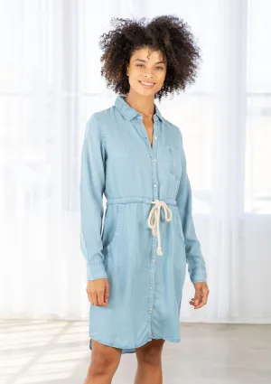Tencel Mini Shirt Dress