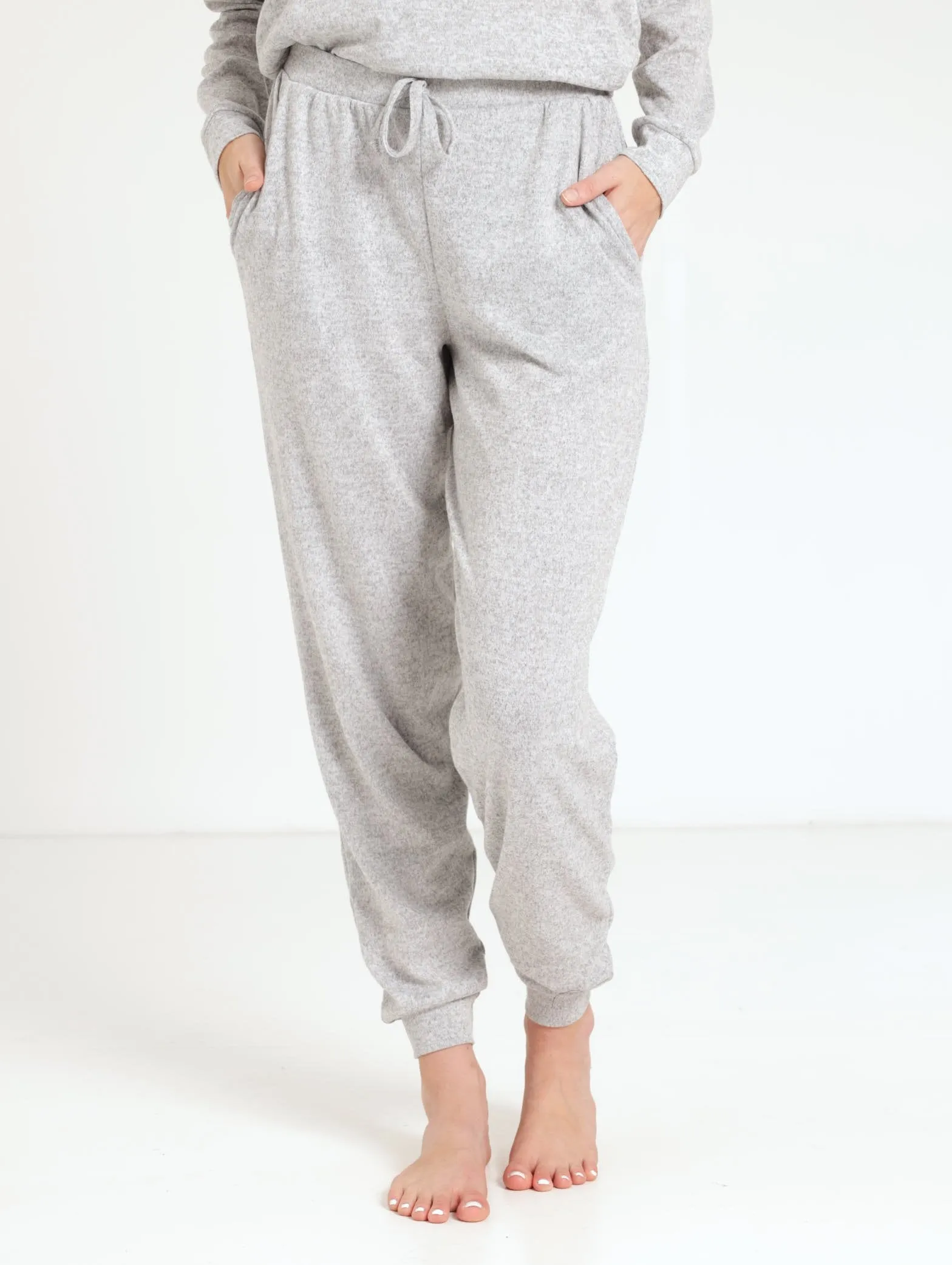 Textured Jogger - Grey Melange
